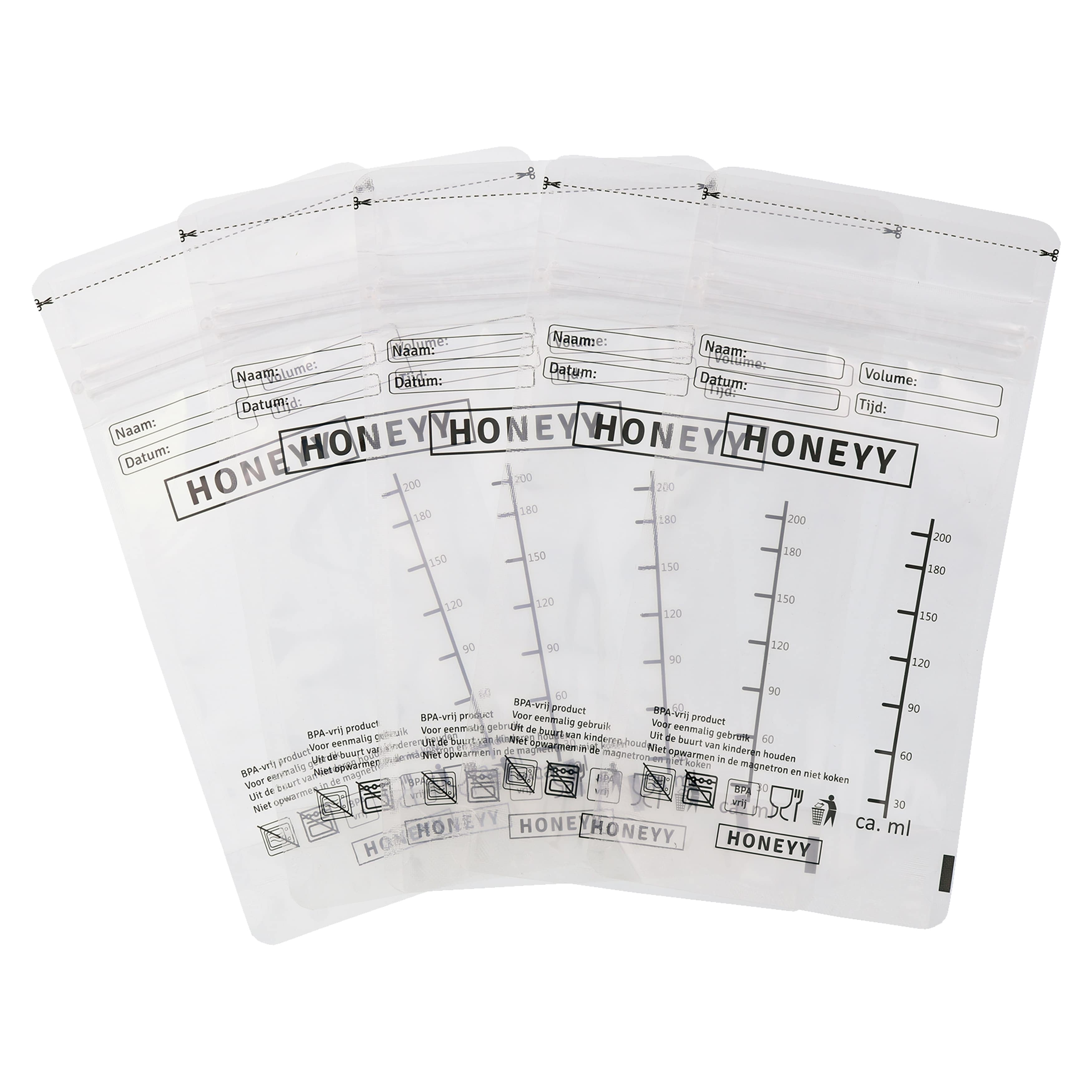 Honeyy - Moedermelk Bewaarzakjes 150 stuks Honeyy - Moedermelk Bewaarzakjes 150 stuks