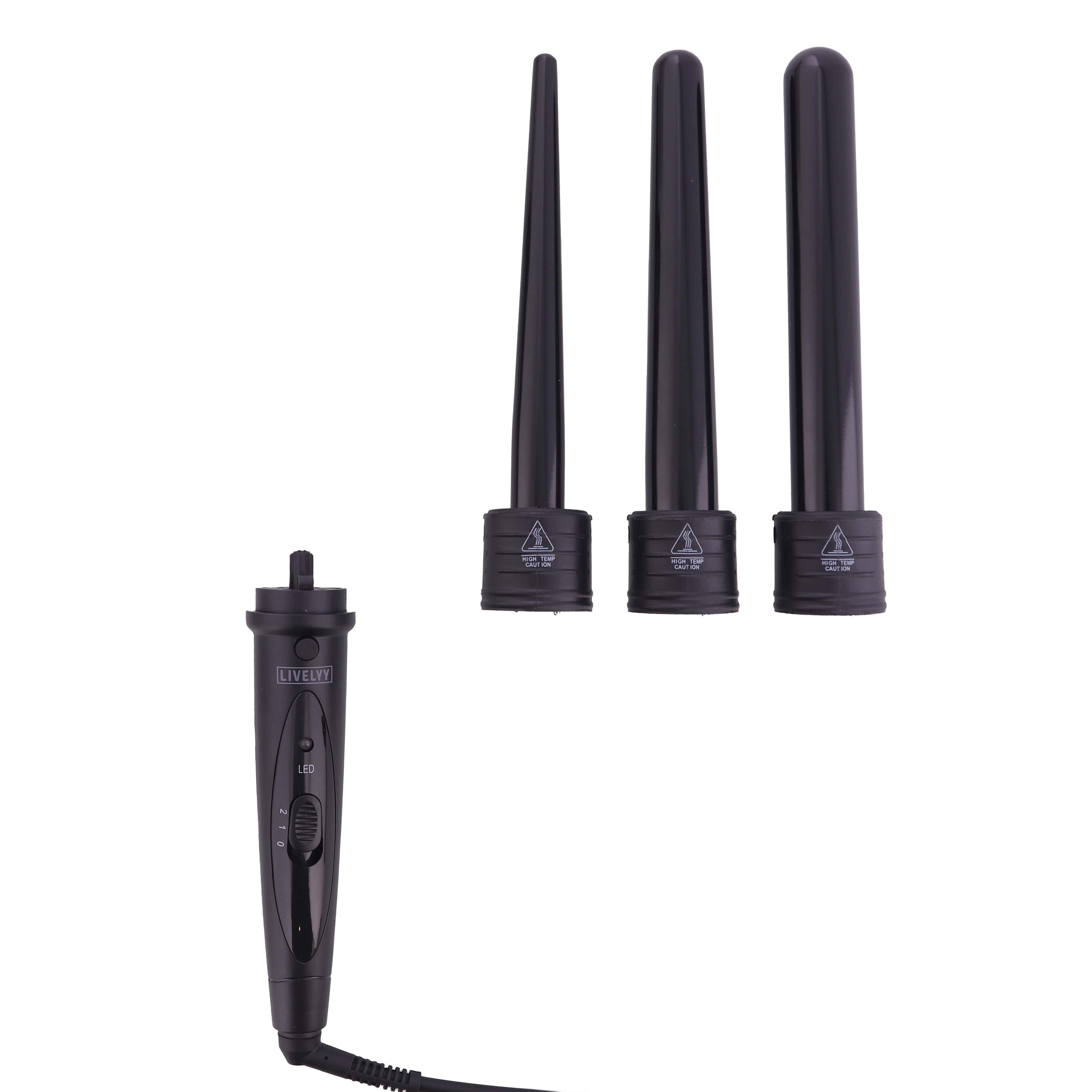 Livelyy - Krultang - 3 in 1 Krultang met Opzetstukken - Multistyler Livelyy - Krultang - 3 in 1 Krultang met Opzetstukken - Multistyler