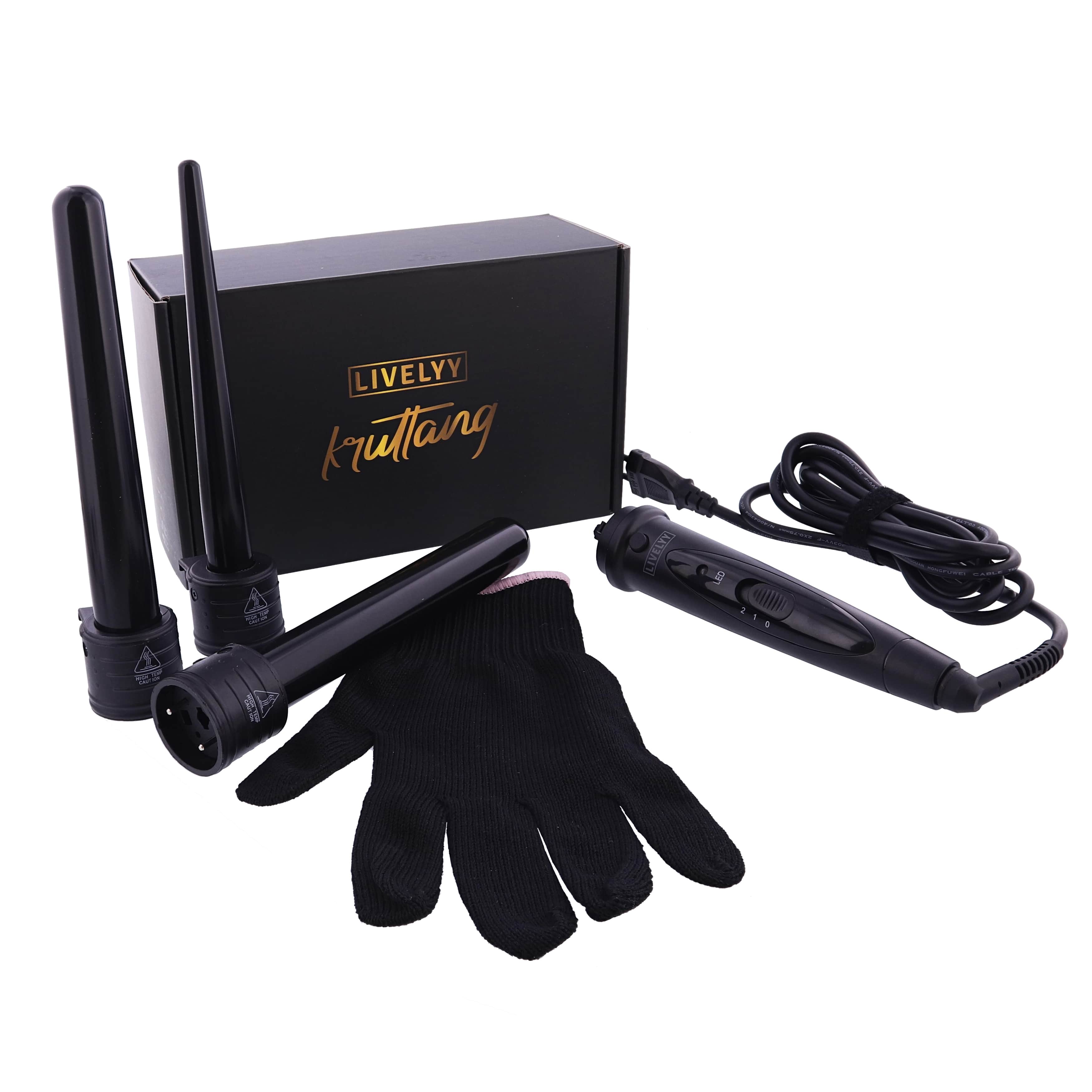 Livelyy - Krultang - 3 in 1 Krultang met Opzetstukken - Multistyler Livelyy - Krultang - 3 in 1 Krultang met Opzetstukken - Multistyler