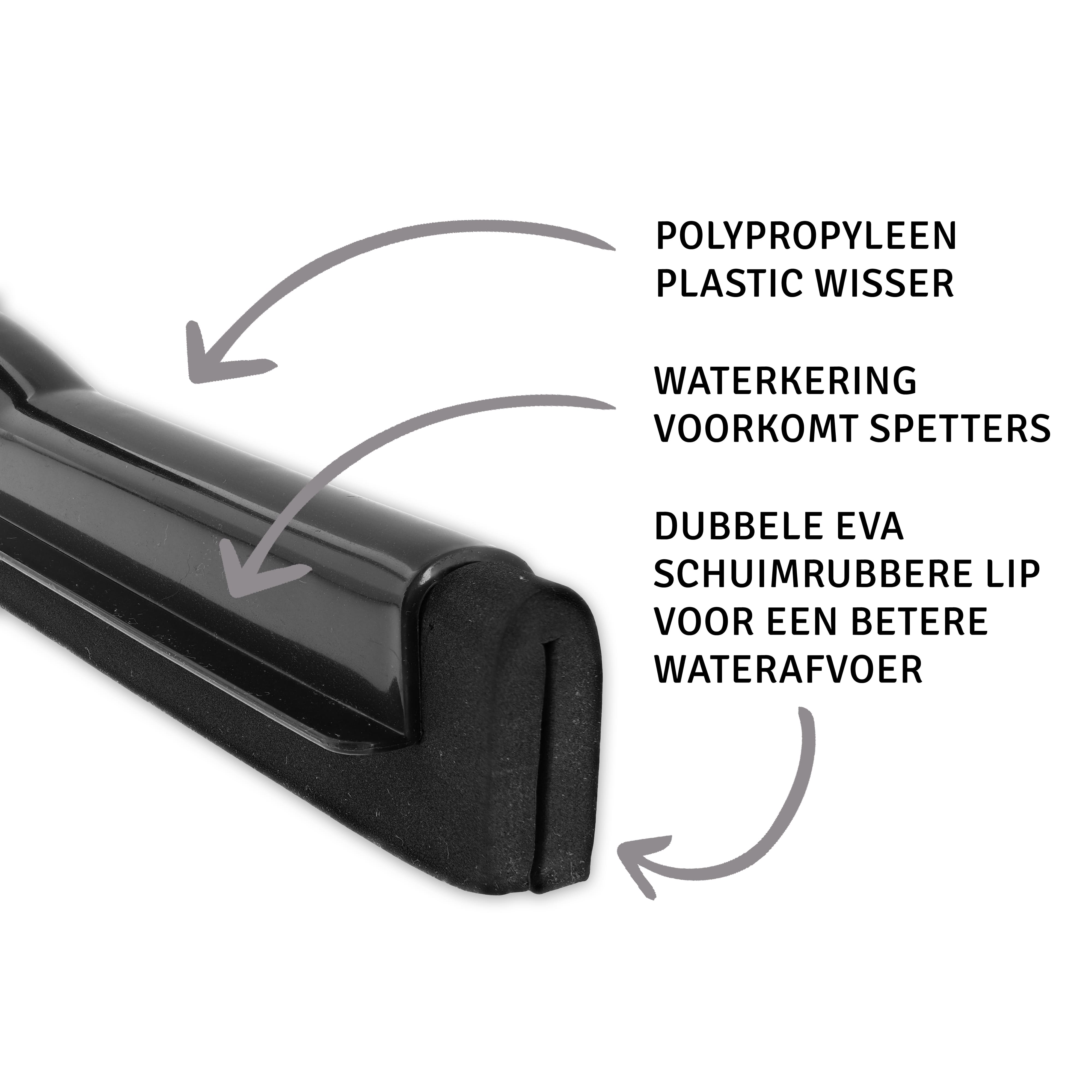 Livelyy - Vloertrekker Zwart 45 cm + 140 cm steel Livelyy - Vloertrekker Zwart 45 cm + 140 cm steel