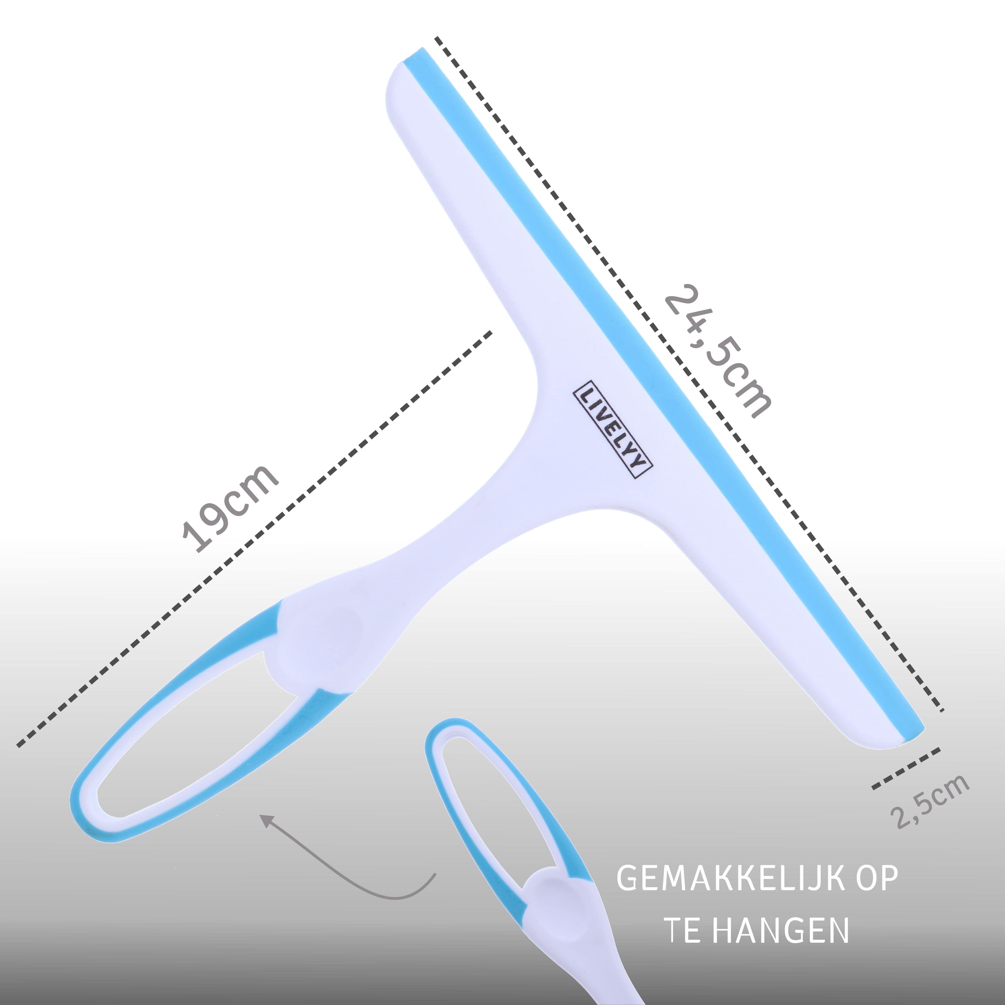 Livelyy - Professionele Douchewisser Blauw / Wit Livelyy - Professionele Douchewisser Blauw / Wit