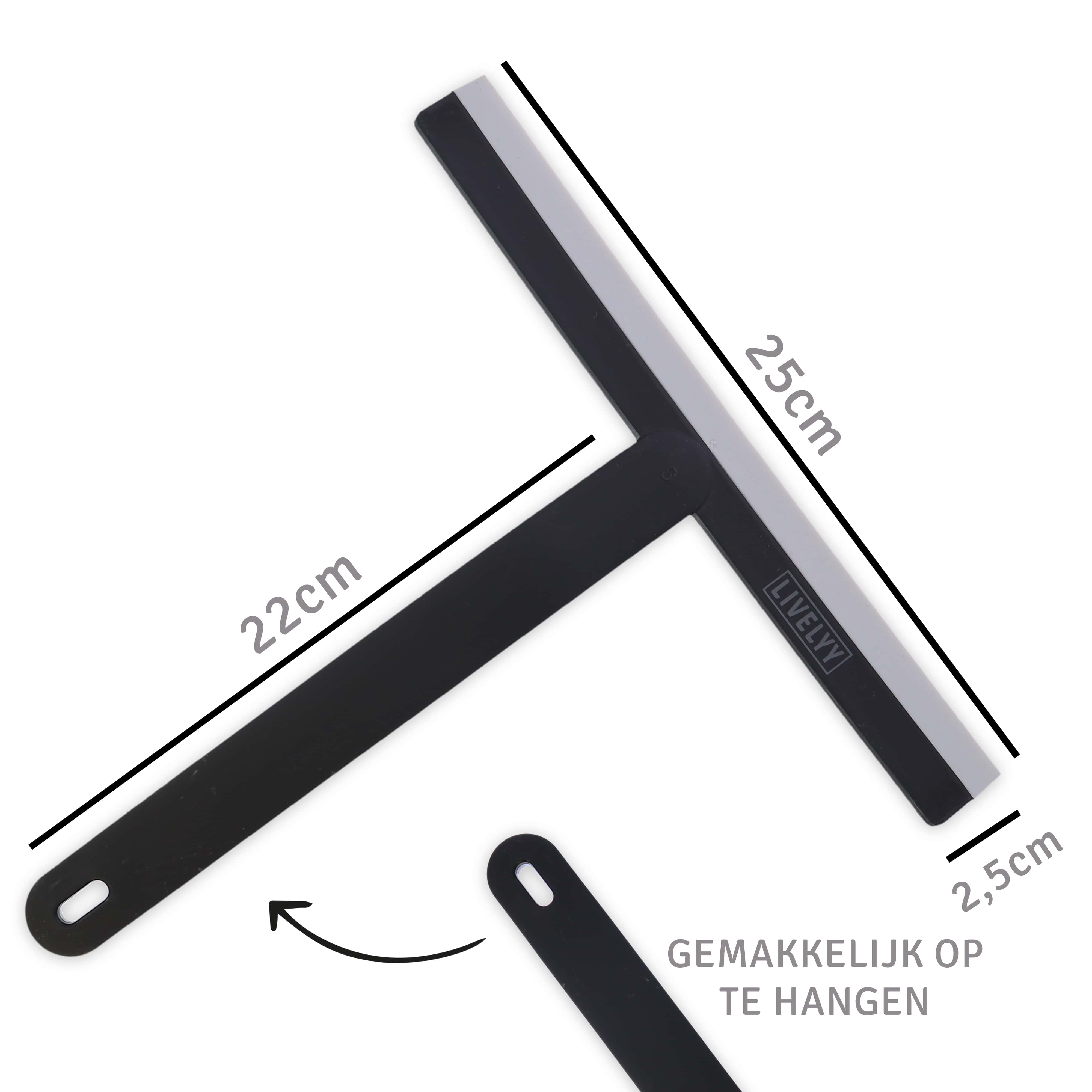 Livelyy - Professionele Douchewisser Zwart / Grijs Livelyy - Professionele Douchewisser Zwart / Grijs