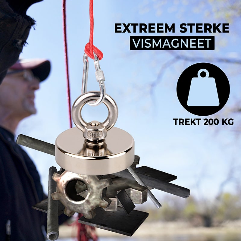 Powerr - Magneetvis set 200 KG Powerr - Magneetvis set 200 KG