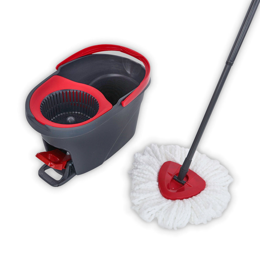 Livelyy - Turbo dweil - 3 in 1 mop met zwenkkop - pedaalemmer